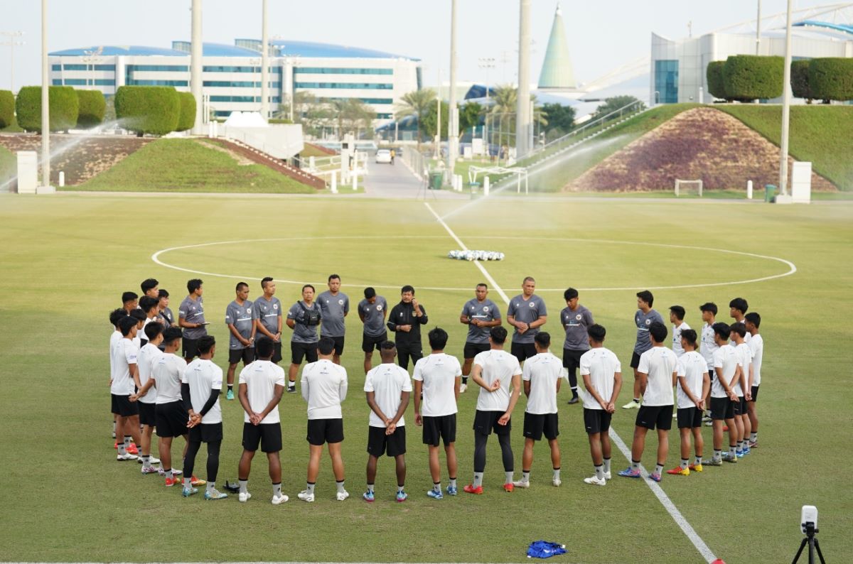 Indra Sjafri pimpin TC Timnas Indonesia U-20 di Qatar.