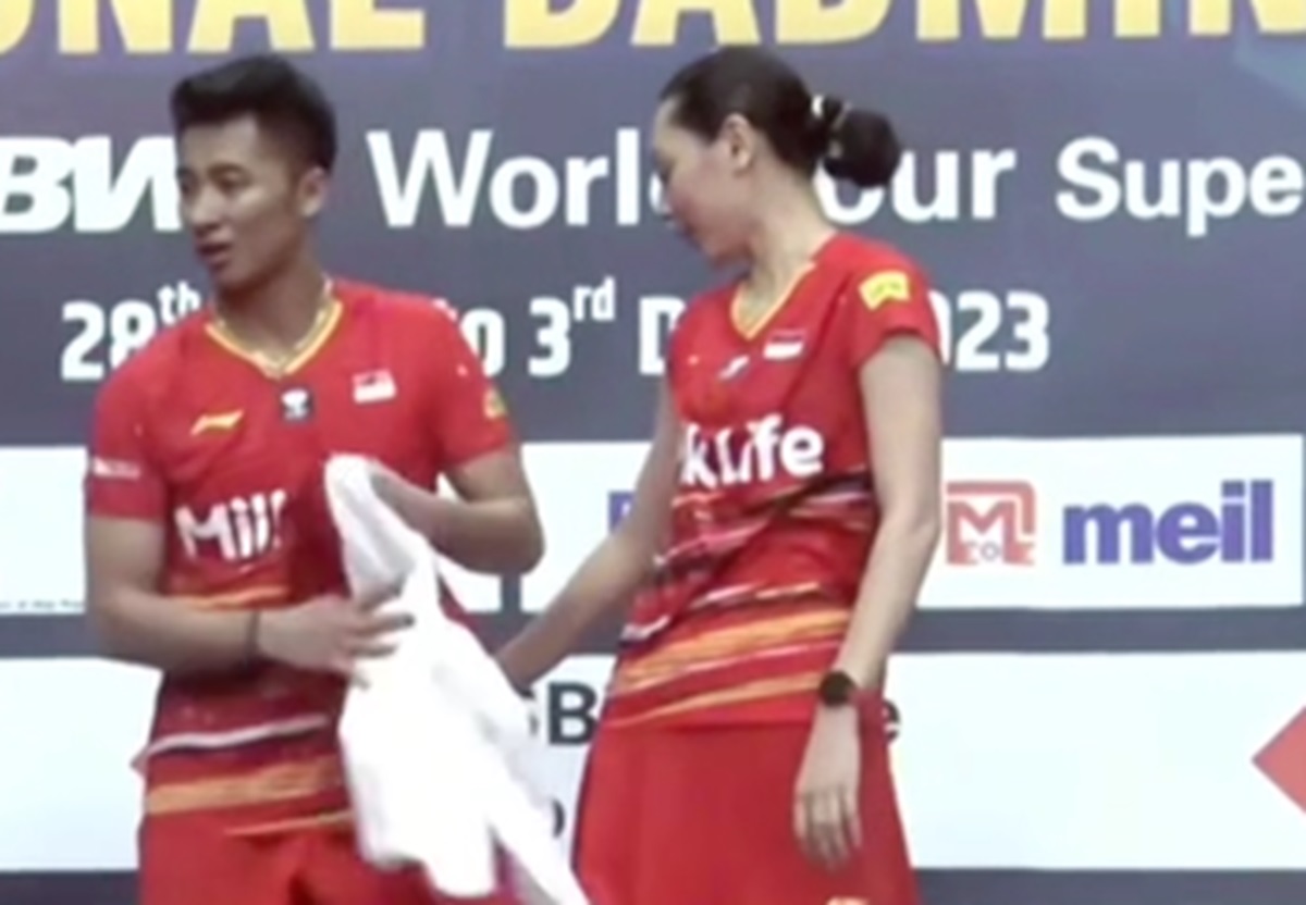 Momen Dejan Ferdinansyah/Gloria Emanuelle Widjaja dilarang kibarkan bendera Indonesia di podium Syed Modi International 2023.