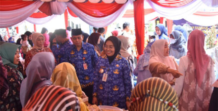 Pejabat Walikota Jambi, Sri Purwaningsih tinjau pegelaran bazar murah