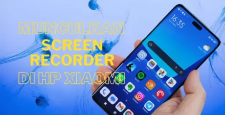 Cara memunculkan screen recorder di ponsel Xiaomi standar.
