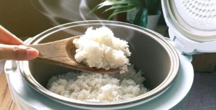 Realisasi pembagian rice cooker gratis.