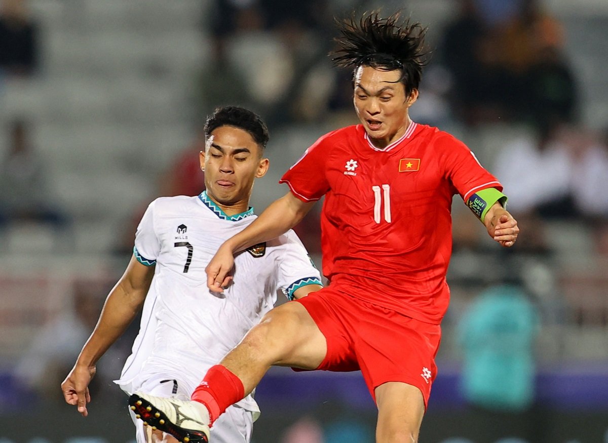 Laga Timnas Indonesia vs Timnas Vietnam di Piala Asia 2023.