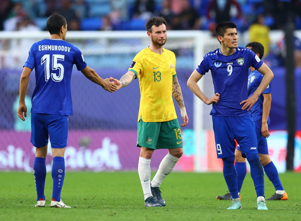 Timnas Australia vs Uzbekistan imbang 1-1 di Piala Asia 2023.