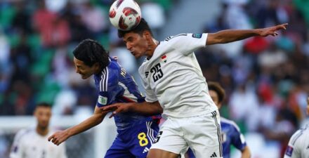 Timnas Jepang saat menghadapi Irak di Piala Asia 2023.