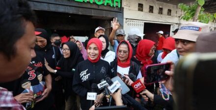 Siti Atiqoh Blusukan ke Pasar.