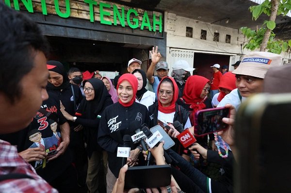 Siti Atiqoh Blusukan ke Pasar.