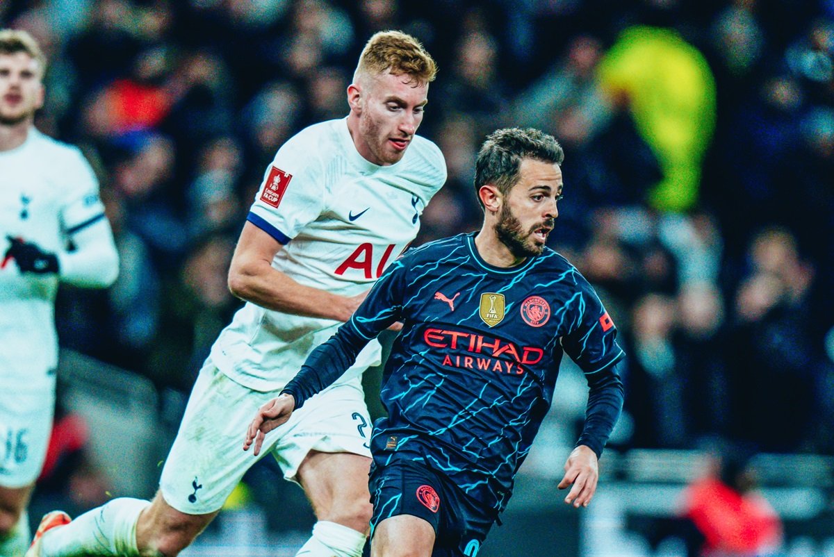 Laga Tottenham Hotspur vs Manchester City di Piala FA 2023-2024.