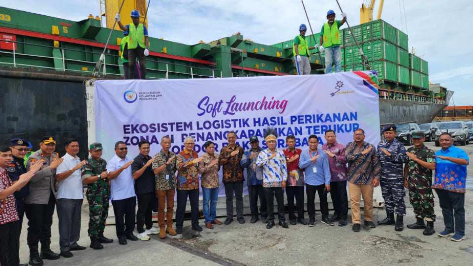 Suasana acara Soft Launching Ekosistem Hasil Perikanan Zona II Penangkapan Ikan Terukur Koridor Biak-Surabaya. (Dok. Istimewa)