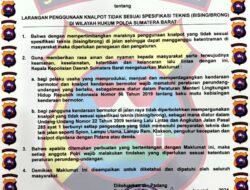 Kapolda Sumbar Keluarkan Maklumat Larangan Penggunaan Knalpot Brong, Ini Ancamannya Bagi yang Bandel