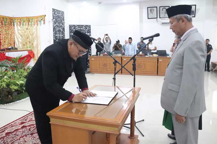 Suasana PAW Ir. Syamsul Bahri Oesoer jadi anggota DPRD Tanah Datar, Selasa 30 Januari 2024.