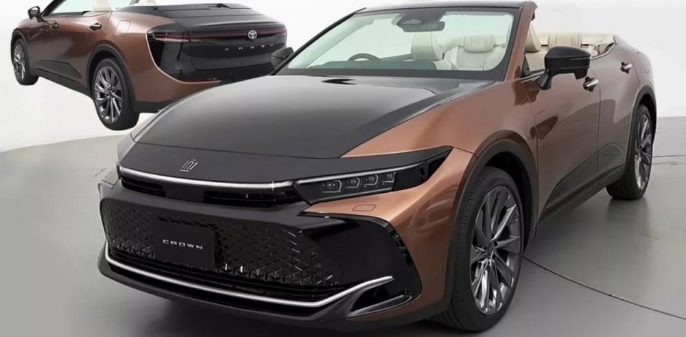 Toyota pamer Crown Convertible dengan atap terbuka.