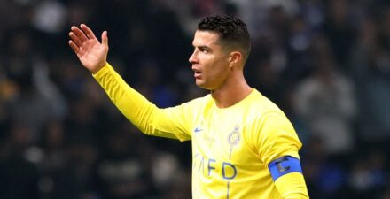 Cristiano Ronaldo di laga Al Hilal vs Al Nassr.