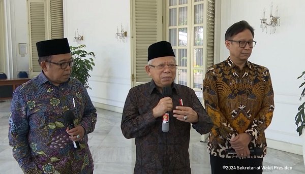 Wapres Maruf Amin bicara soal beras langka.