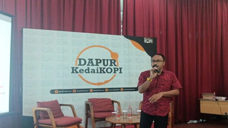 Communication Specialist KedaiKOPI Rossi Rahardjo di Jakarta, Rabu (14/2/2024).