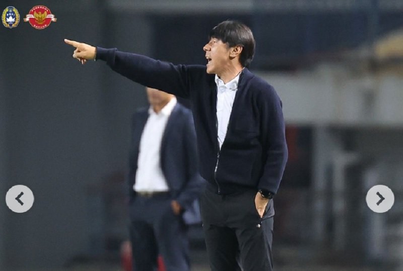 Shin Tae-yong kala melatih Timnas Indonesia.