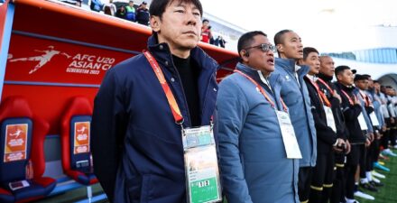 Shin Tae-yong kala menangani Timnas Indonesia.