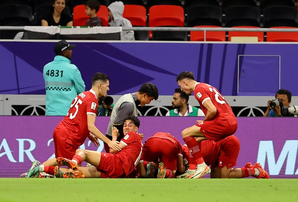 Timnas Indonesia kala berlaga di Piala Asia 2023.