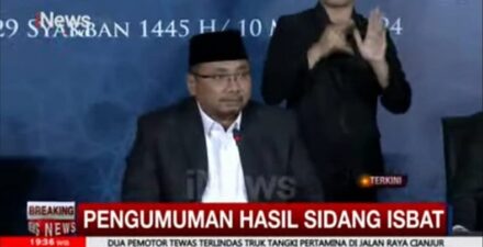 Jumpa pers hasil sidang isbat.