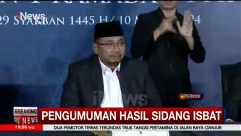Jumpa pers hasil sidang isbat.