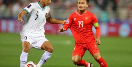 Marselino Ferdinan saat Timnas Indonesia menghadapi Vietnam di Piala Asia 2023.