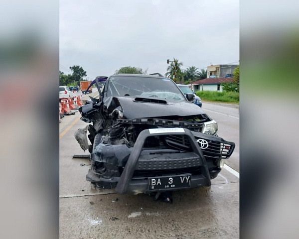 Kondisi mobil Anggota DPRD Sumbar