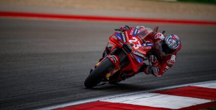 Enea Bastianini menjadi pembalap tercepat pada kualifikasi MotoGP Portugal 2024.