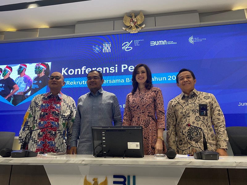 Konferensi Pers Rekrutmen Bersama BUMN 2024.