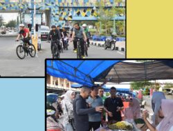 Wagub Audy Joinaldy Bersepeda Kelilingi Kota Pariaman dan Borong Takjil Pedagang Dengan Bagikan kepada Warga