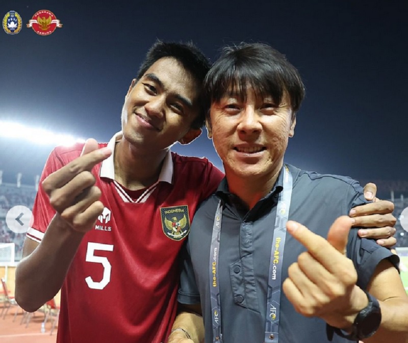 Shin Tae-yong kala melatih Timnas Indonesia.