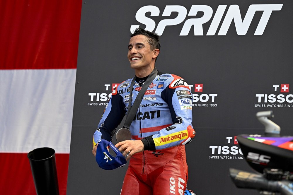 Marc Marquez memilih realistis usai finis kedua di Sprint Race MotoGP Amerika Serikat 2024.