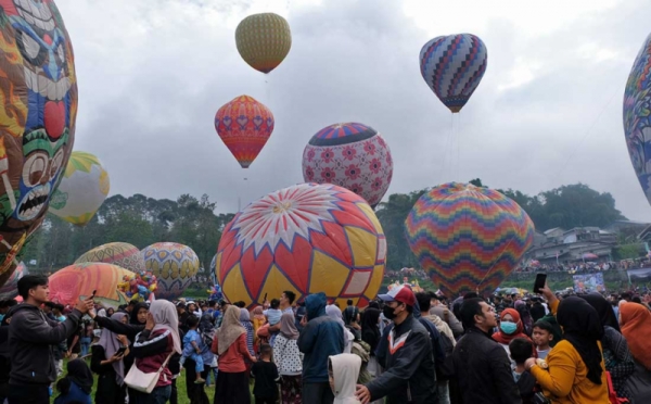 Festival balon udara di Wonosobo.