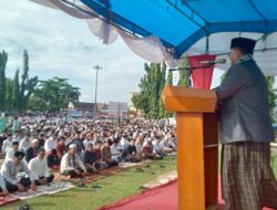Shalat Idul Fitri Lapangan Merdeka Pariaman, Khatib Muhammad Nur ;  Aktualisasi Nilai-Nilai Ramadhan Siap Dipimpin dan Memimpin