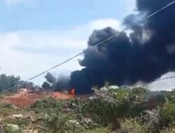 Kebakaran Sumur Minyak  llegal Drilling di Desa Keban, Pelakunya Belum Terungkap