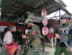 Bintara Kesehatan Tangani Luka anak Sekolah di Pos Holomama