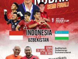 Pemprov Sumbar Gelar Nobar Semifinal Piala Asia U23 di Auditorium Gubernuran dan di Lima Titik Videotron