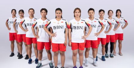 Tim Bulutangkis Indonesia di Piala Uber 2024.