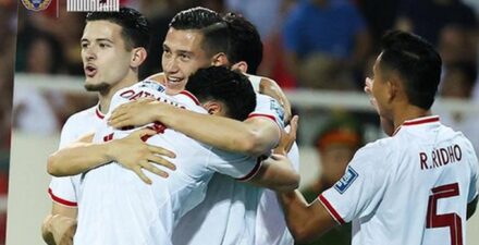 Para pemain Timnas Indonesia kala berlaga.