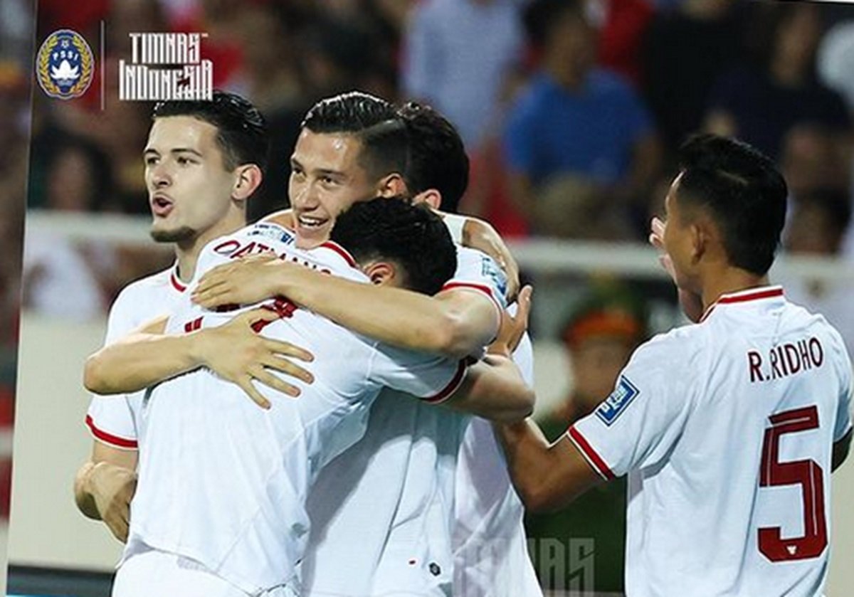 Para pemain Timnas Indonesia kala berlaga.