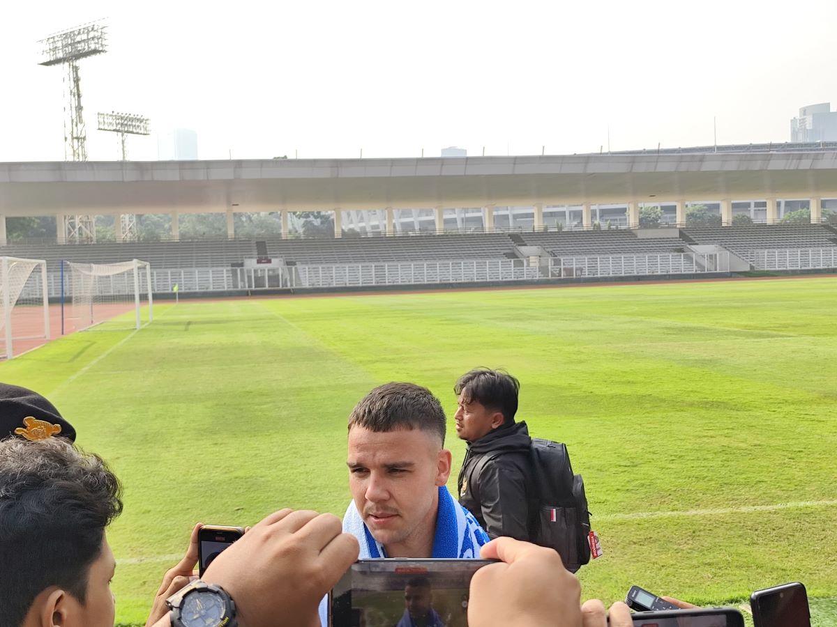Calvin Verdonk gabung sesi latihan Timnas Indonesia.