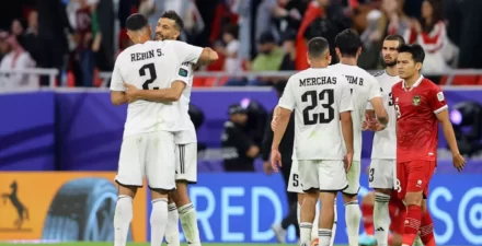 Timnas Irak saat melawan Timnas Indonesia.