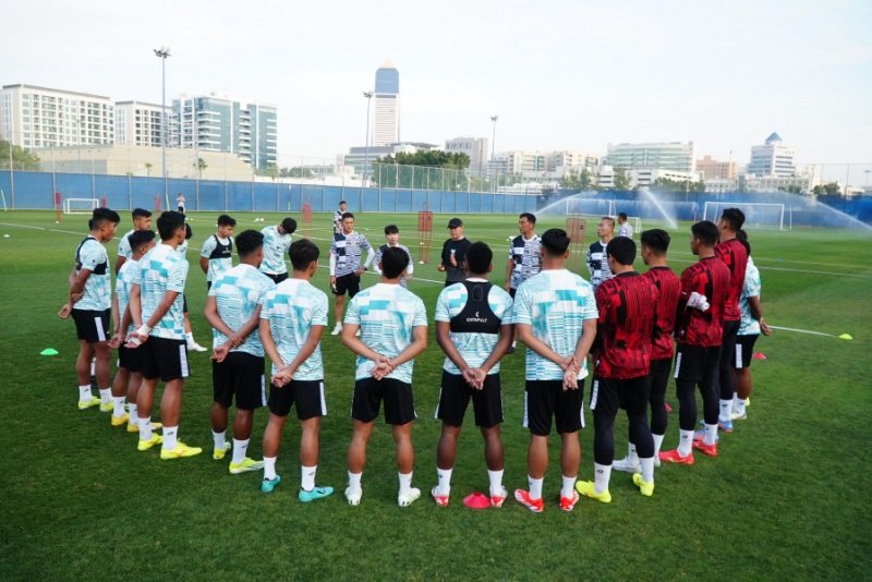 Timnas Indonesia U-23 segera menggelar latihan di Paris jelang lawan Timnas Guinea U-23.