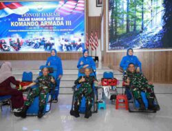 Peringati HUT Ke-6, Koarmada III Gelar Bakti Kesehatan Donor Darah