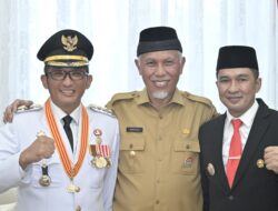 Gubernur Mahyeldi Terima Kunjungan Pamitan Wako-Wawako Padang yang Hari Ini Akhiri Masa Jabatan