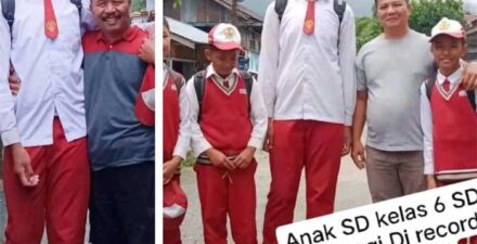 Murid SD di Kerinci postur tubuhnya mencapai 2 meter, viral. (dok.jambione.com)