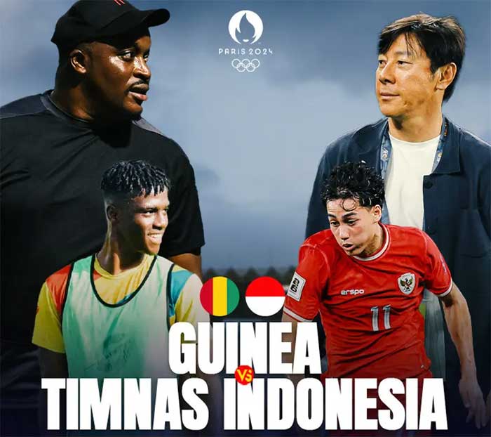 Timnas Indonesia vs Guinea. (dok bola.com)