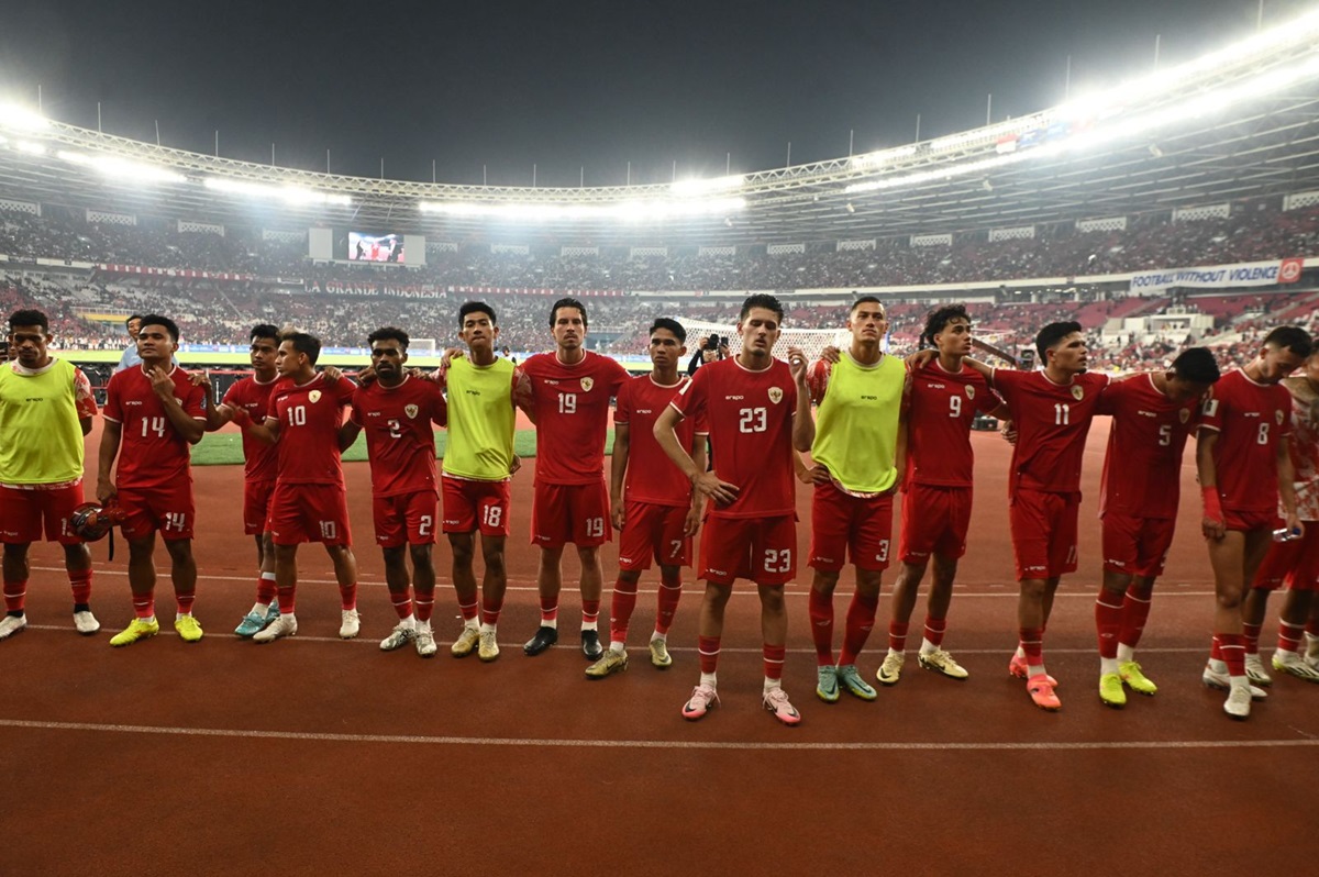 Para pemain Timnas Indonesia kala berlaga.