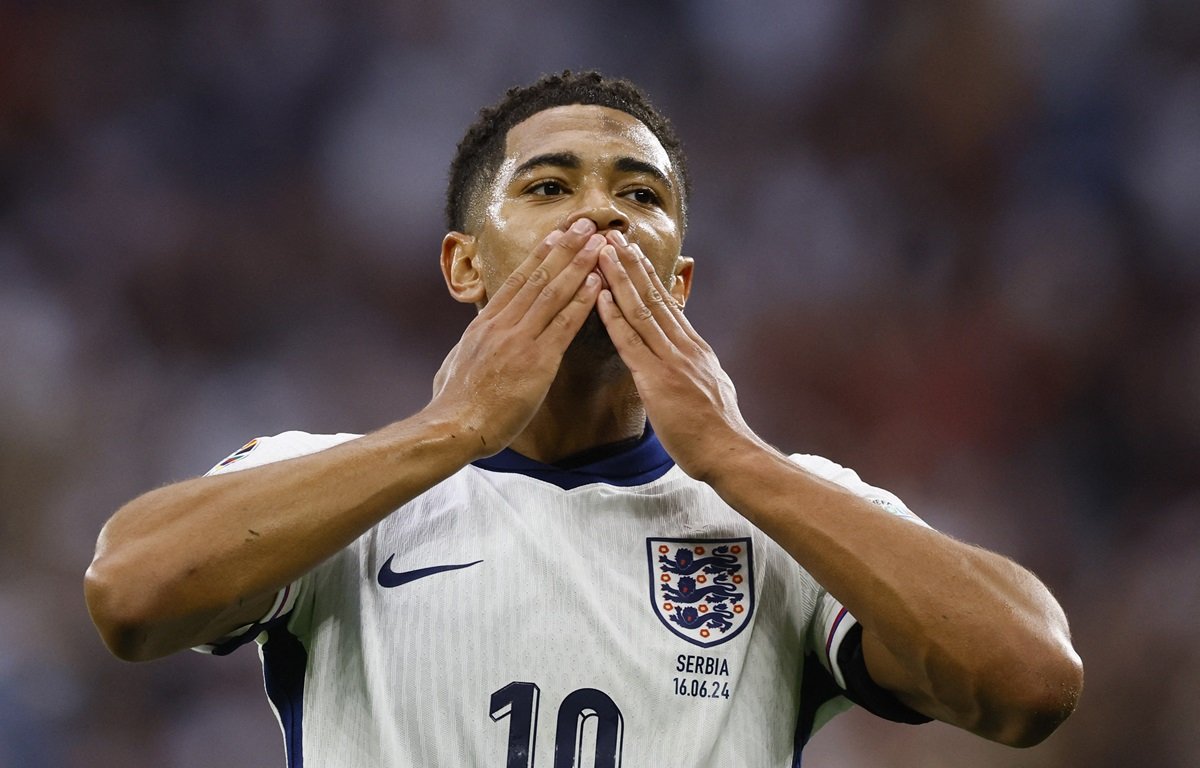 Jude Bellingham kala membela Timnas Inggris.