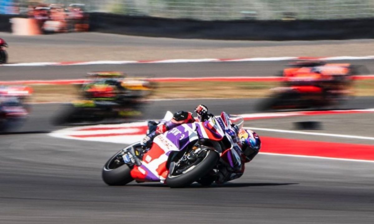 Jorge Martin saat tampil di MotoGP Mandalika 2023.