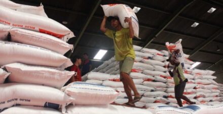 Harga beras mahal bikin pedagang tekor.