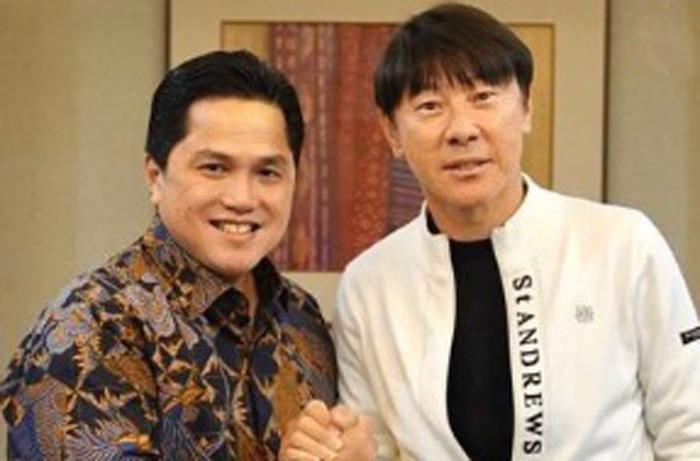 Erick Thohir dan Shin Tae-yong